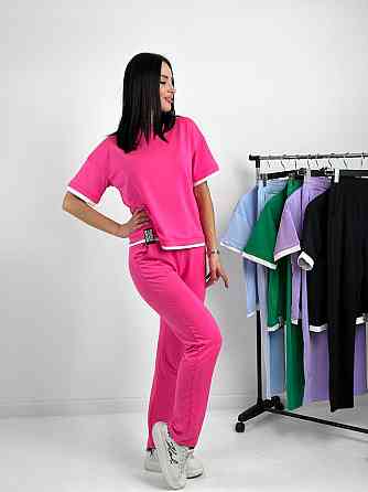 Літній трикотажний костюм-двійка "Summer" оптом | Норма і батал | Розпродаж моделі Київ