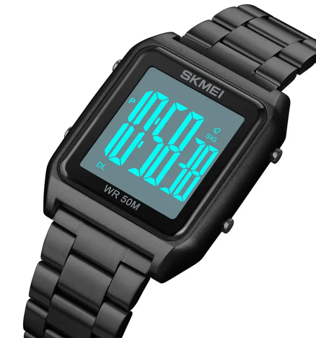 Чоловічий наручний годинник Skmei 1879 (Чорний з білим) Вінниця - фото 4