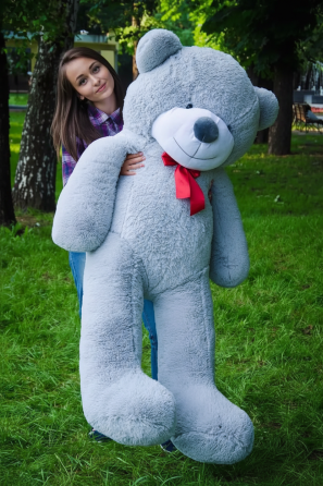 Мягкая игрушка 160 см Подарок плюшевый мишка, Плюшевый медведь Рафаэль Серый Тернополь