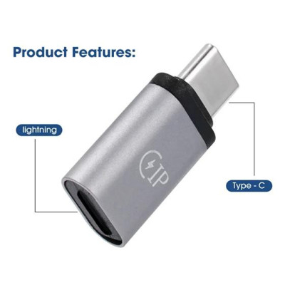 Перехідник Lightning F to USB-C M gray XoKo (XK-AC-027) Вінниця - фото 3