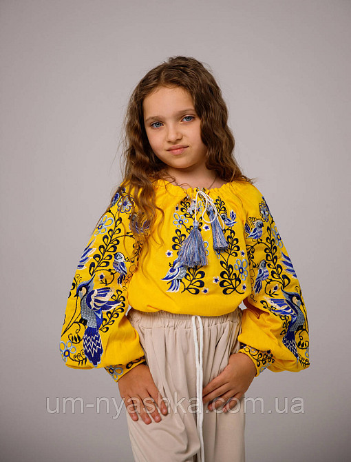 Дитяча вишиванка Зозулька на жовтому Кривий Ріг - фото 3