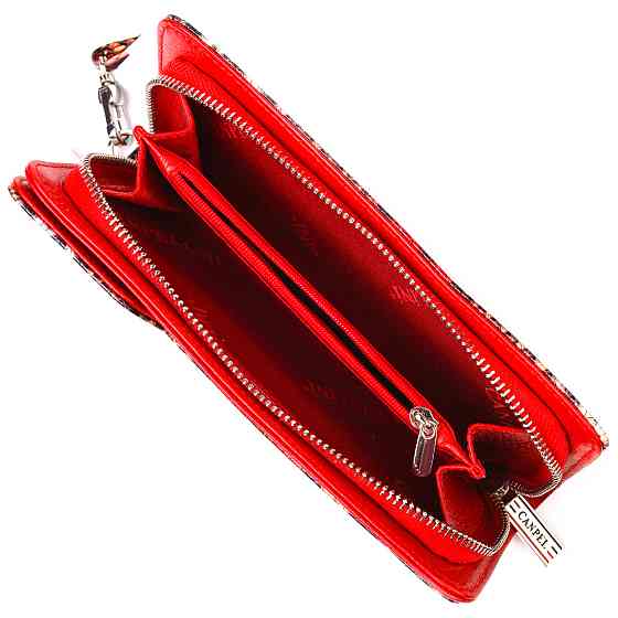 Лаковане портмоне клатч з натуральної шкіри з тисненням під змію CANPELLINI 21541 Різнокольорове Київ