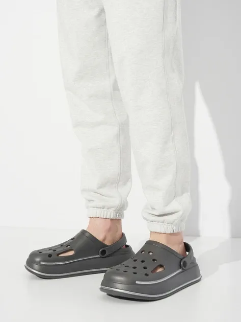 Кроксы мужские серые качественные практичные сабо удобные толстая подошва Одесса - изображение 3