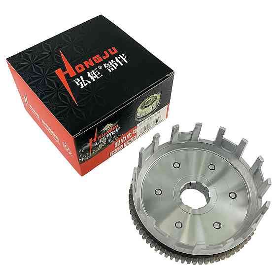 Корзина сцепления (в сборе) мотоцикл 4T CG200 (голая) (6 дисков, 73 зуба) Мукачево