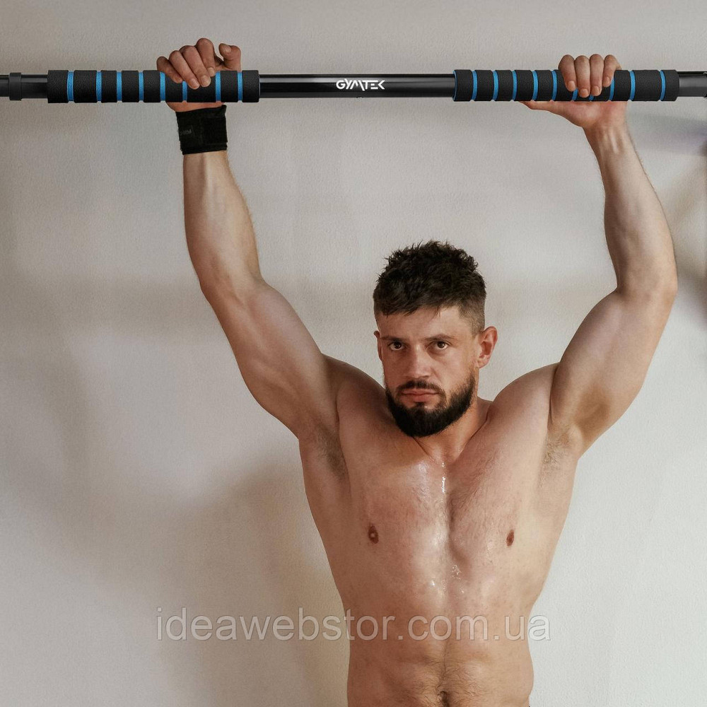 Турнік розсувний GYMTEK 63-100см чорно-синій Київ - фото 8