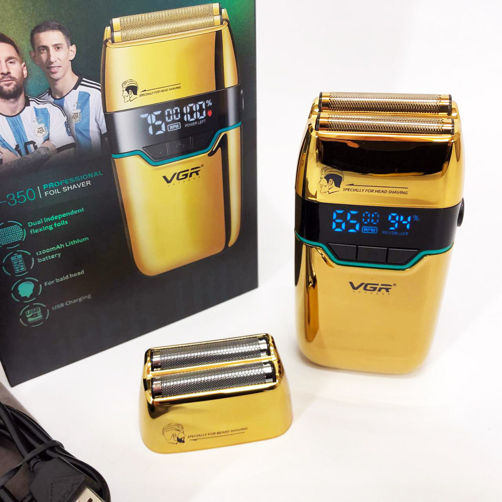 Чоловіча електрична акумуляторна електробритва VGR, Бездротова електробритва для бороди AQ-23 Львів - фото 7