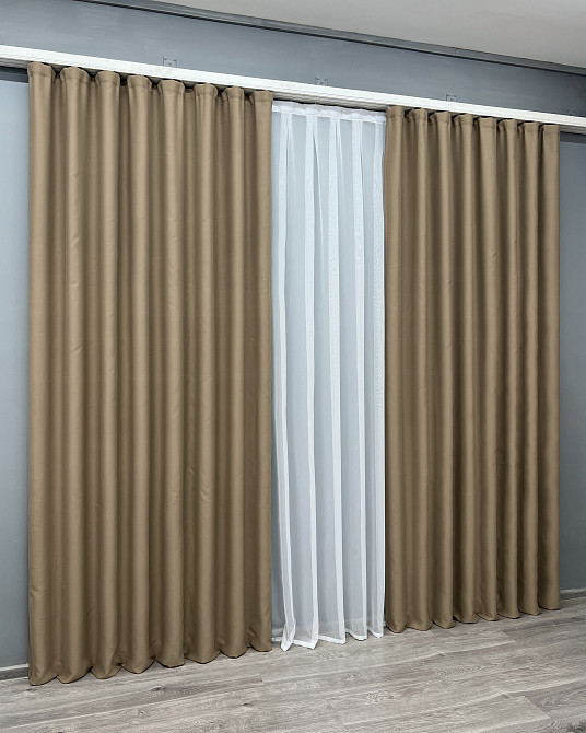 Комплект готових штор VR-Textil Bagema Rvs № 1239ш Молочний шоколад 150х270 см 2 шт (33-0061) Київ - фото 12