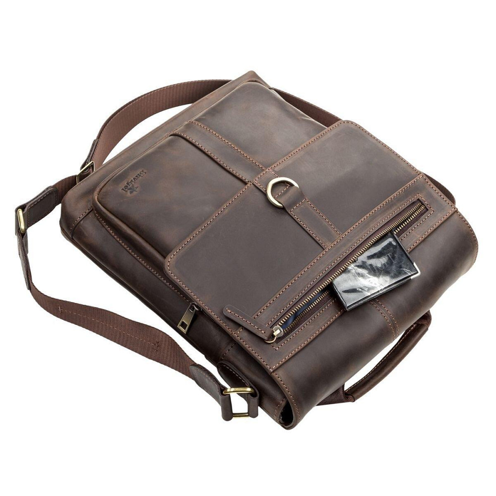 Сумка чоловіча SHVIGEL 11113 шкіряна Коричнева Київ - фото 2