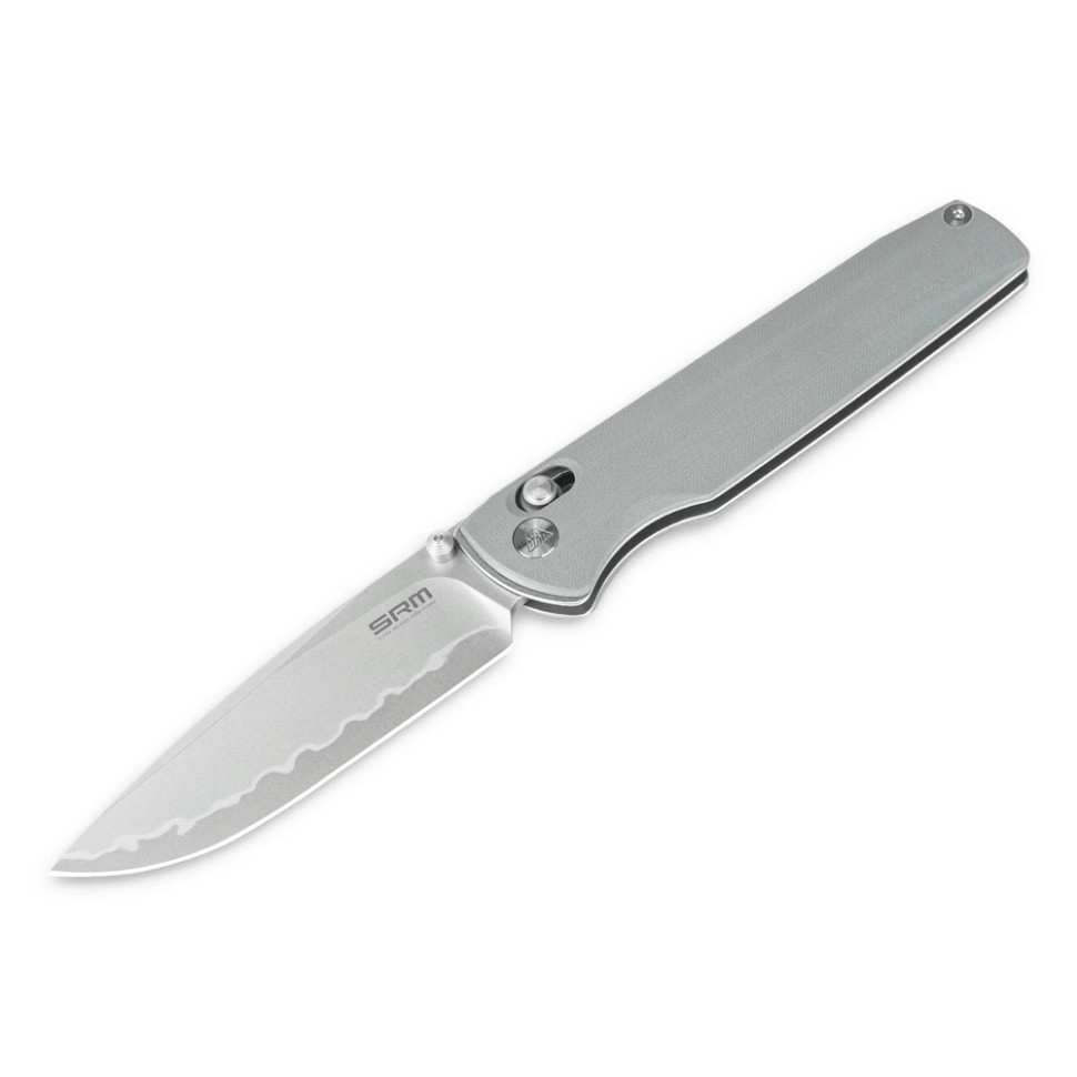 Ніж складаний туристичний SRM Terrier 258L-GK2 (9.3 см) 140Cr / G10 сірий Київ - фото 3