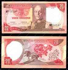 Ангола 20 ескудо 1972р UNC P-99 Полтава