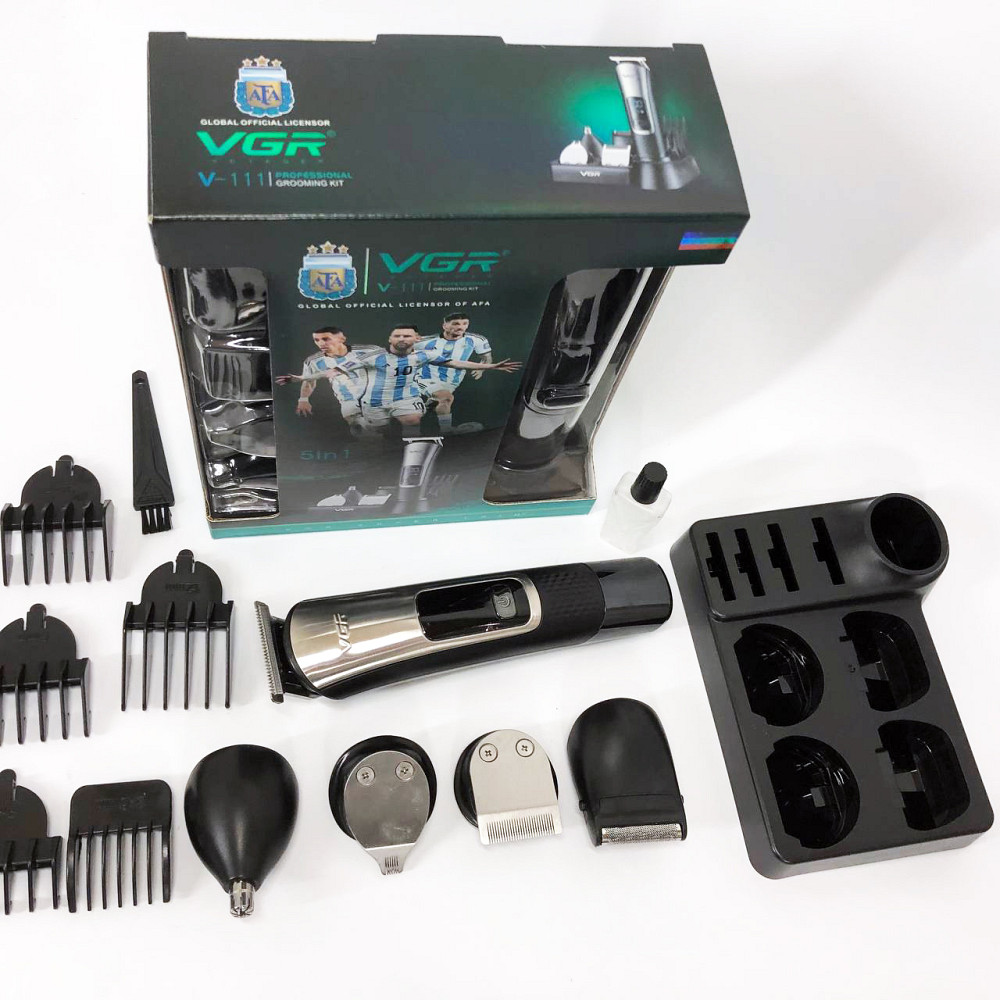 Перукарська машинка акумуляторна професійна VGR 5 в 1 V-111, Універсальні машинки для стрижки волосся SK-89 Львів - фото 12