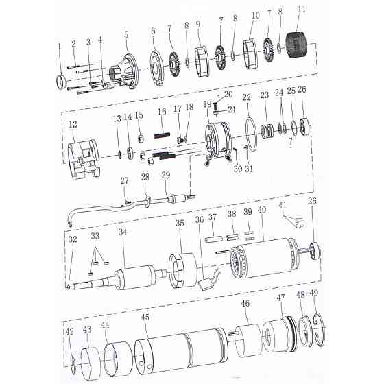 Dongyin Насос вихревой скважинный 0.75кВт H 54(30)м Q 40(20)л/мин Ø75мм AQUATICA (DONGYIN) 3SKm Коломия