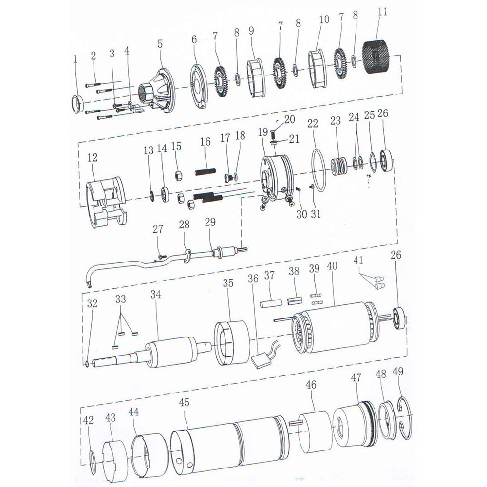 Dongyin Насос вихревой скважинный 0.75кВт H 54(30)м Q 40(20)л/мин Ø75мм AQUATICA (DONGYIN) 3SKm Коломия - фото 2