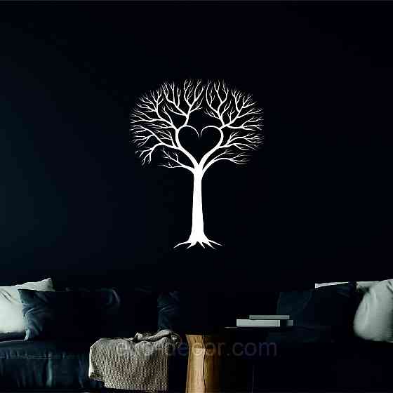 Декоративне настінне Панно «Дерево», Декор на стіну 90*72 см, Білий Київ