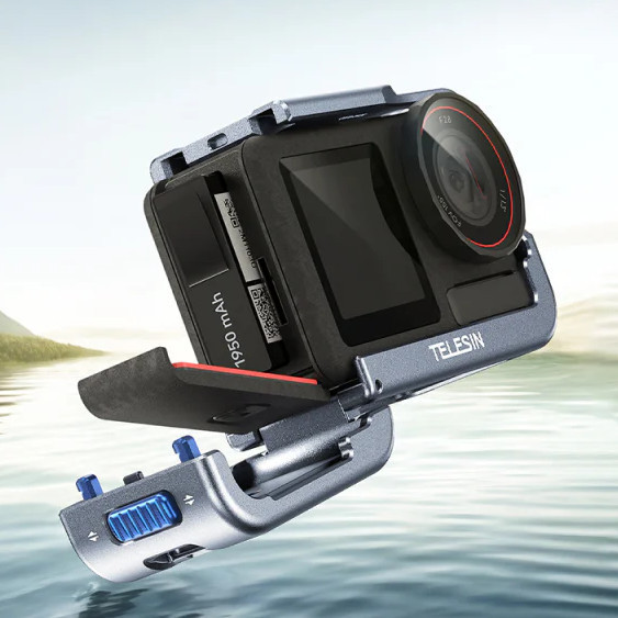 Алюмінієва рамка DJI Action 5 Pro/4/3 легка швидкознімна чорна Telesin S6-FMS-13BK-TDJ-1 Київ - фото 2