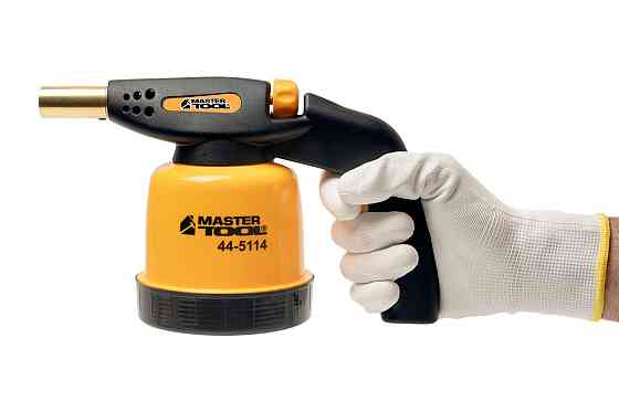 MASTERTOOL Лампа газова паяльна MASTERTOOL п'єзопідпал Ø 20 мм/1300°С 1.3 кВт 94.6 г/год 44-511 Коломия