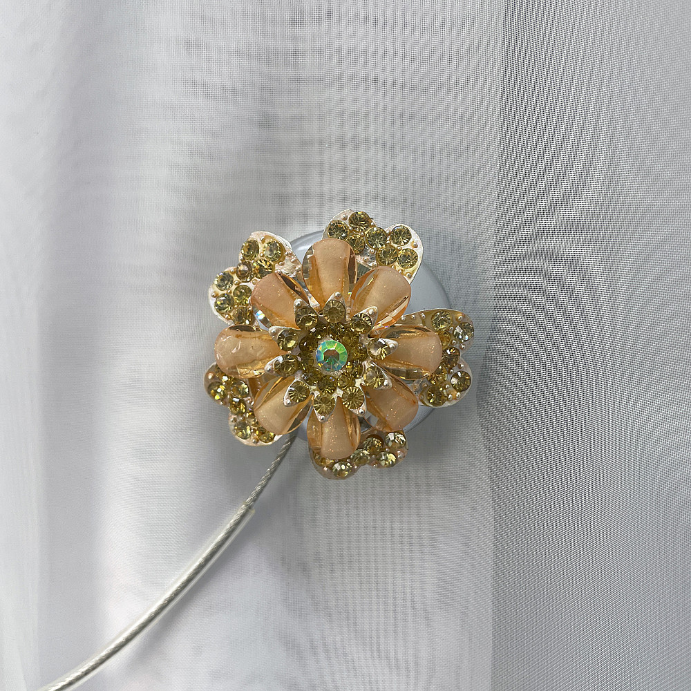 Уцінка! Магніти (2шт., пара) для штор, гардин "Flowers" колір персиковий 81-243/1 Київ - фото 2