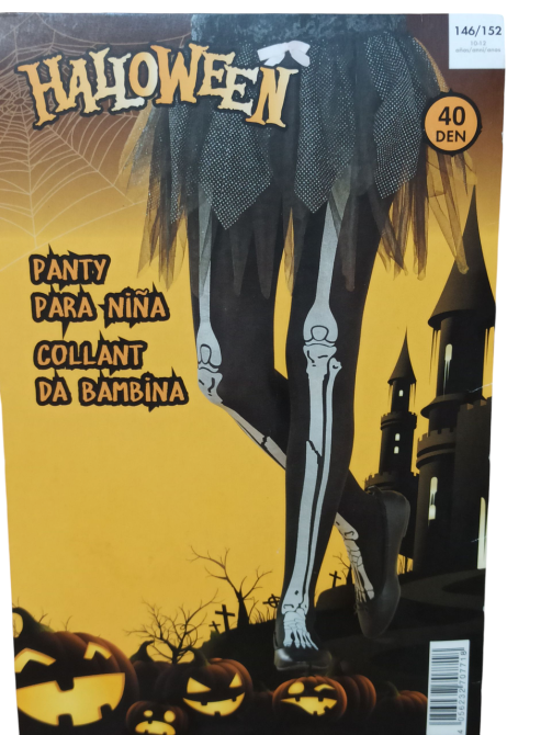 Дитячі колготки скелет на Хелловін 40 den 146-152 на 10-12 років Італія чорний Київ - фото 3