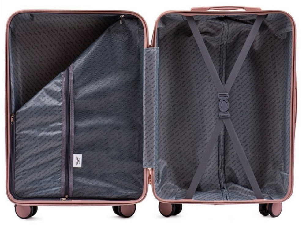 Чемодан пластиковый Wings WN01 большой шампань 78 см Киев - изображение 4