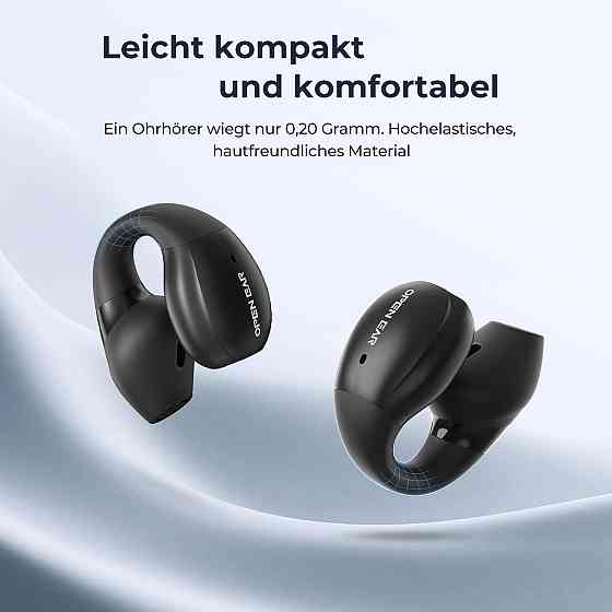 Відкриті бездротові навушники Relxhome X29 Bluetooth 5.4, HiFi, IPX5, сенсорний LED-дисплей, чорні Київ