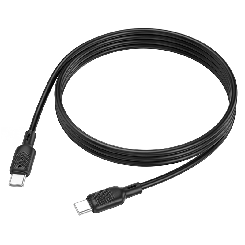 Кабель BOROFONE BX113 Lenny 60W silicone charging data cable C to C(L=1M) Black Одеса - фото 5