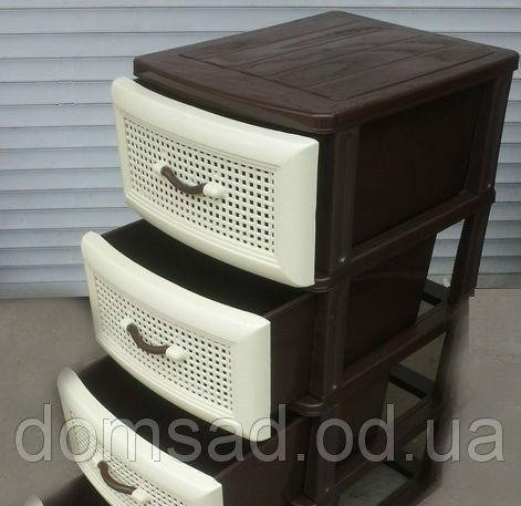 Пластиковый комод Фаворит. 4 ящика. 92х40х50. 4 отделения. Одесса - изображение 2