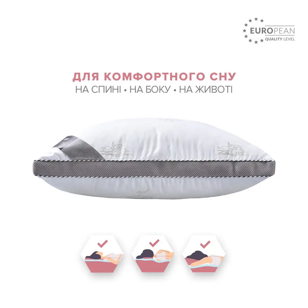 Подушка IDEIA Classic Soft 50х70 см однокамерная с дышащим бортом Черновцы - изображение 6