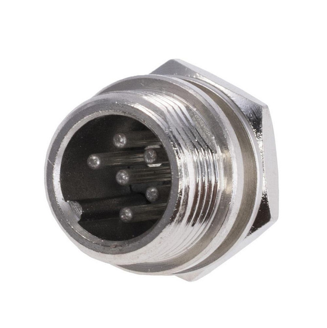 Разъём MIC 336, (штекер), монтажный, 6pin, диам.-16мм Полтава - изображение 1