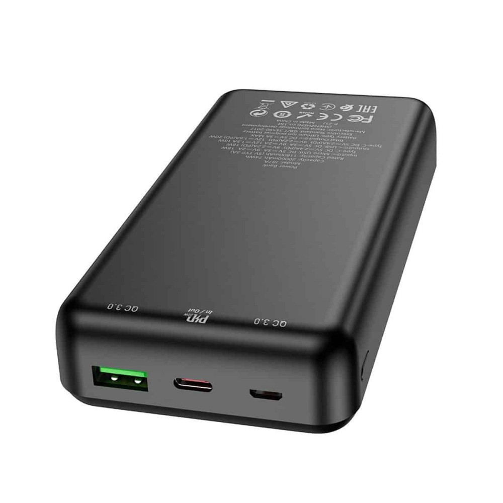Зовнішній акумулятор HOCO J87A Tacker PD20W+QC3.0 power bank(20000mAh) Black Киев - изображение 2