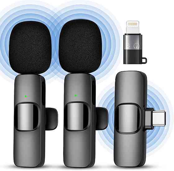 Беспроводной петличный микрофон Qhot для iPhone,Android микрофон Plug and Play для записи, прямой трансляции Киев
