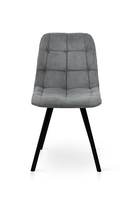 Стілець Софт, метал чорний/ тканина темно сіра Киев - изображение 2