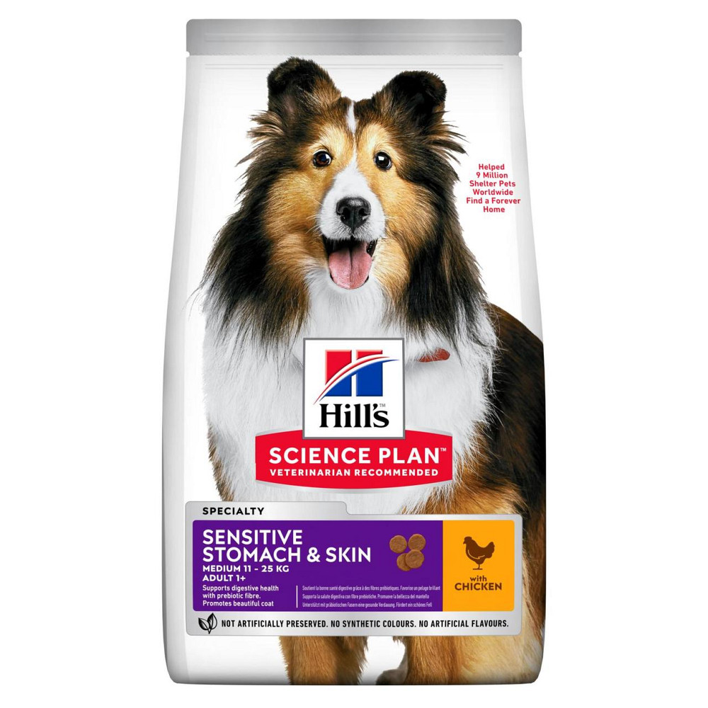 Hills SP Canine Adult 1+ Sensitive Stomach Skin Medium Chicken (Хиллс СП Сенсетив Стомат Скин для ЖКТ собак) Запорожье - изображение 1