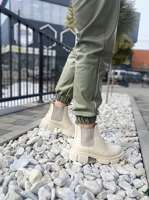 Черевики жіночі M.KRAFT бежеві натуральна шкіра висота 11см (4349) Коломыя - изображение 8