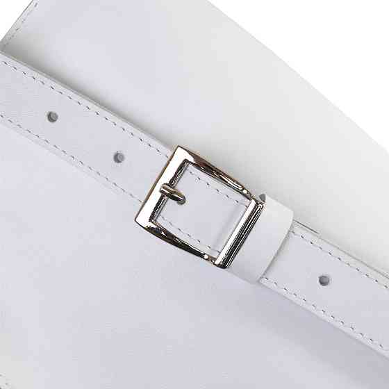 Кожаная женская бананка Белый (SHVIGEL) Киев