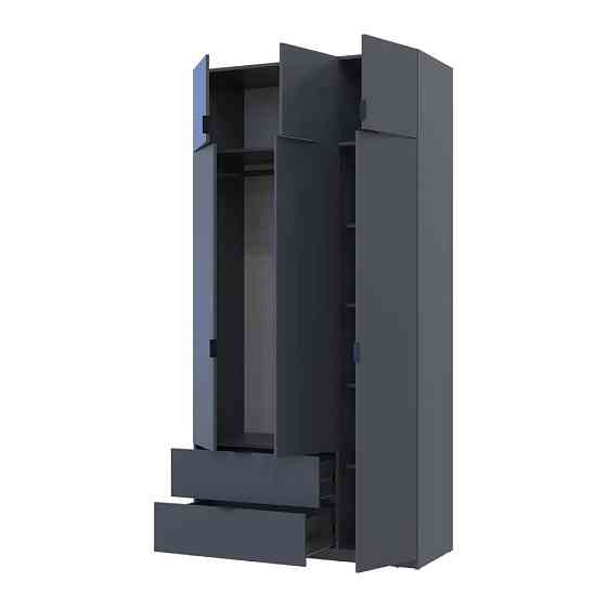 Шкаф для одежды Doros Лукас Графит 3ДСП 120х50х240 DRS-011650 (80737797) Львов