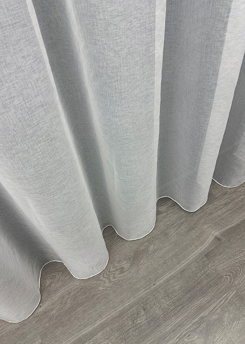 Тюль VR-Textil 1276т Мікро-льон однотонний Білий 300х270 см (43-071) Київ - фото 8