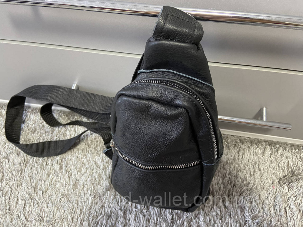 Кожаная мужская сумка-слинг через плечо PS Leather Киев - изображение 5