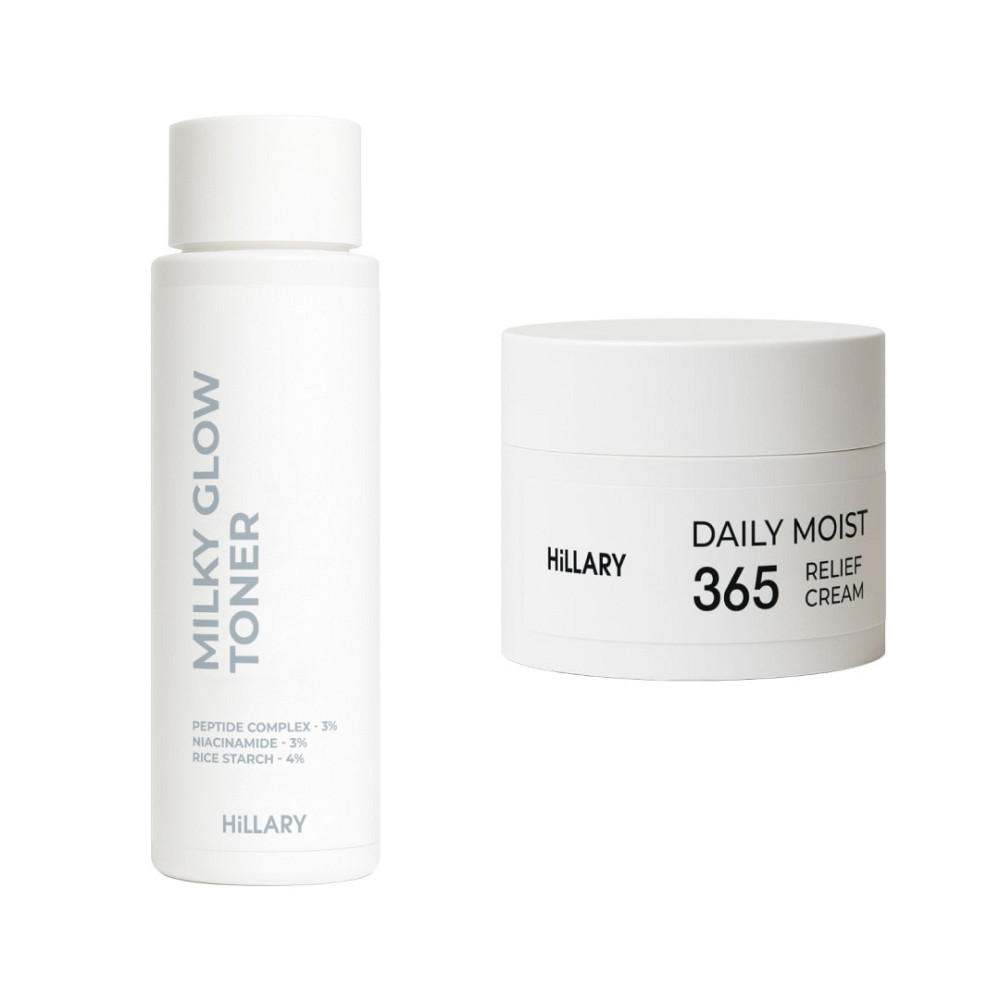 Набір для глибокого зволоження та вирівнювання тону Hillary 365 Hydration & Glow Set Киев - изображение 1