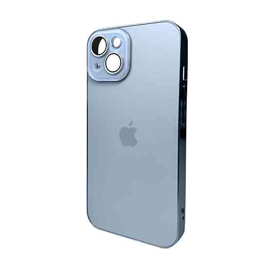 Чохол для смартфона AG Glass Sapphire Frame MagSafe Logo for Apple iPhone 15 Sierra Blue Киев