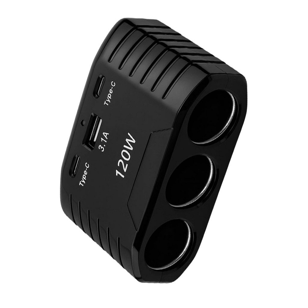 Автомобільний розгалужувач прикурювача (USB+2хType-C) 120W,CTC-604 SBR Київ - фото 7