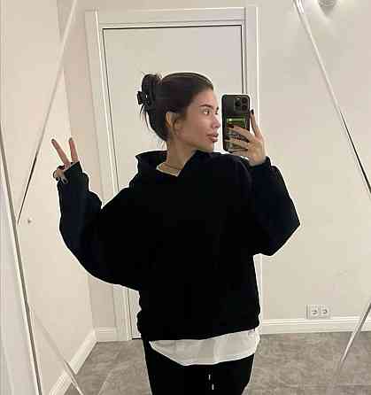 Женское стильное оверсайз худи из тринитки на флисе Одесса