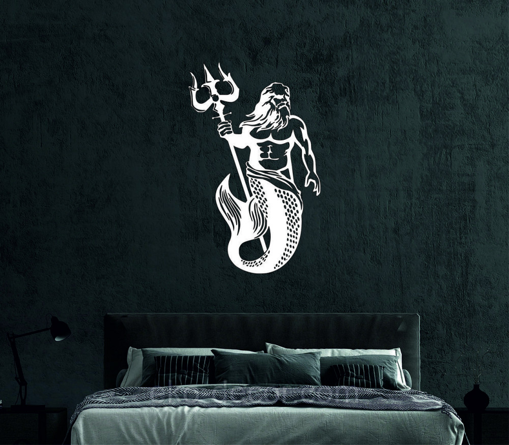 Декоративне настінне Панно «Пасейдон», Декор на стіну 50*32 см, Білий Київ - фото 6