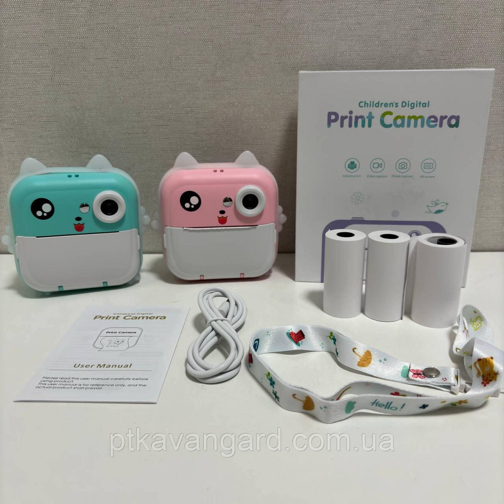 Фотоаппарат принтер детский с моментальной печатью 