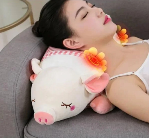 Массажная подушка Piggy WJH-11 Свинка (роликовый массажер, прогрев, таймер) Винница - изображение 6