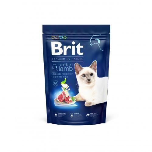 Сухий корм Brit Premium Cat by Nature Sterilized Lamb для стерилізованих котів, з ягням, 1500 г Київ - фото 1