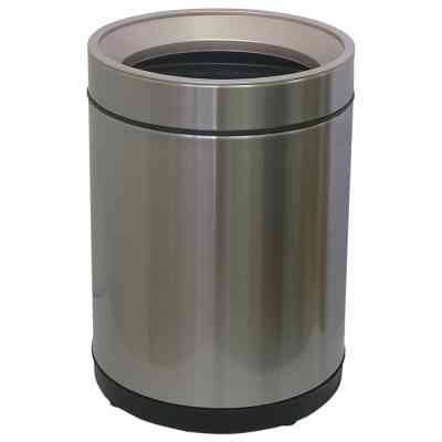 Контейнер для сміття JAH круглий без кришки з внутрішнім відром срібний металік 10 л (7039) Вінниця