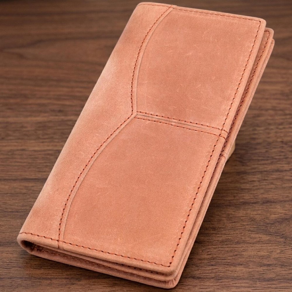Кошелек унисекс в винтажной натуральной коже 22853 Vintage Рыжий Киев - изображение 10