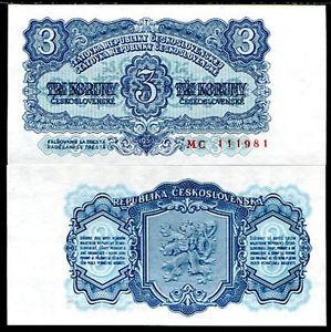 Чехословакия/Czehoslovakia 3 Korun 1953 P79b UNC Полтава - изображение 1
