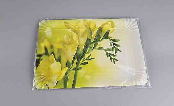 Тарілки святкові паперові 15 * 22 см "No8" Жовті квіти 10 шт (1 пачка) Харків