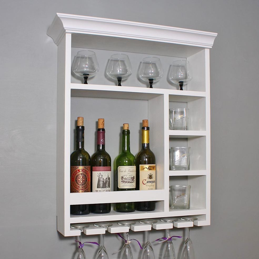 Настенная винная полка 